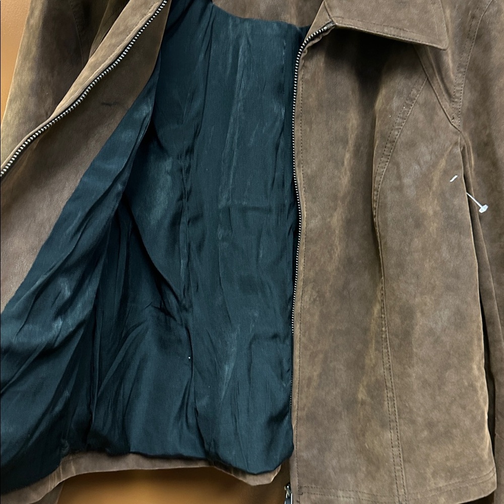We the Free People River Faux Suede Jacket Size Large - Picture 7 of 9